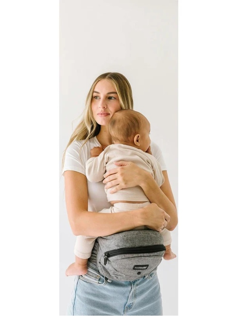 NWT TushBaby Hip Carrier - Metallic Silver - Limited Edition